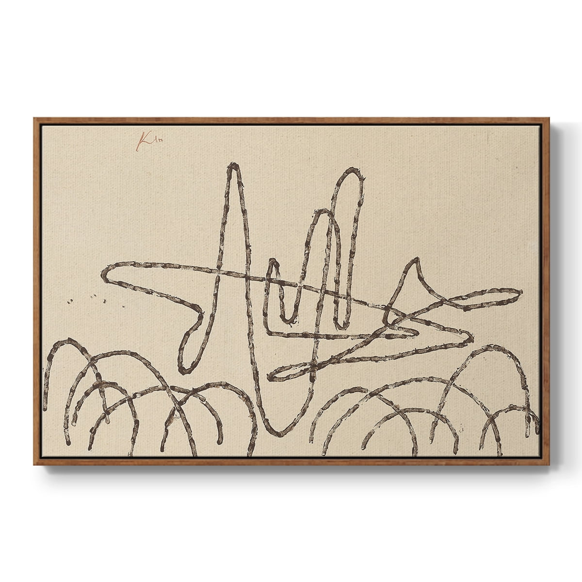 Vintage Landscape-CCLXVI By Wexford Home Framed in Walnut Wood Gallery Wrapped Canvas 25 in. x 37 in.