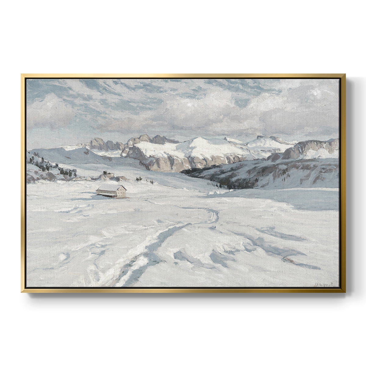 Vintage Landscape-CCLXVIII By Wexford Home Framed in Gold Wood Gallery Wrapped Canvas 17 in. x 25 in.