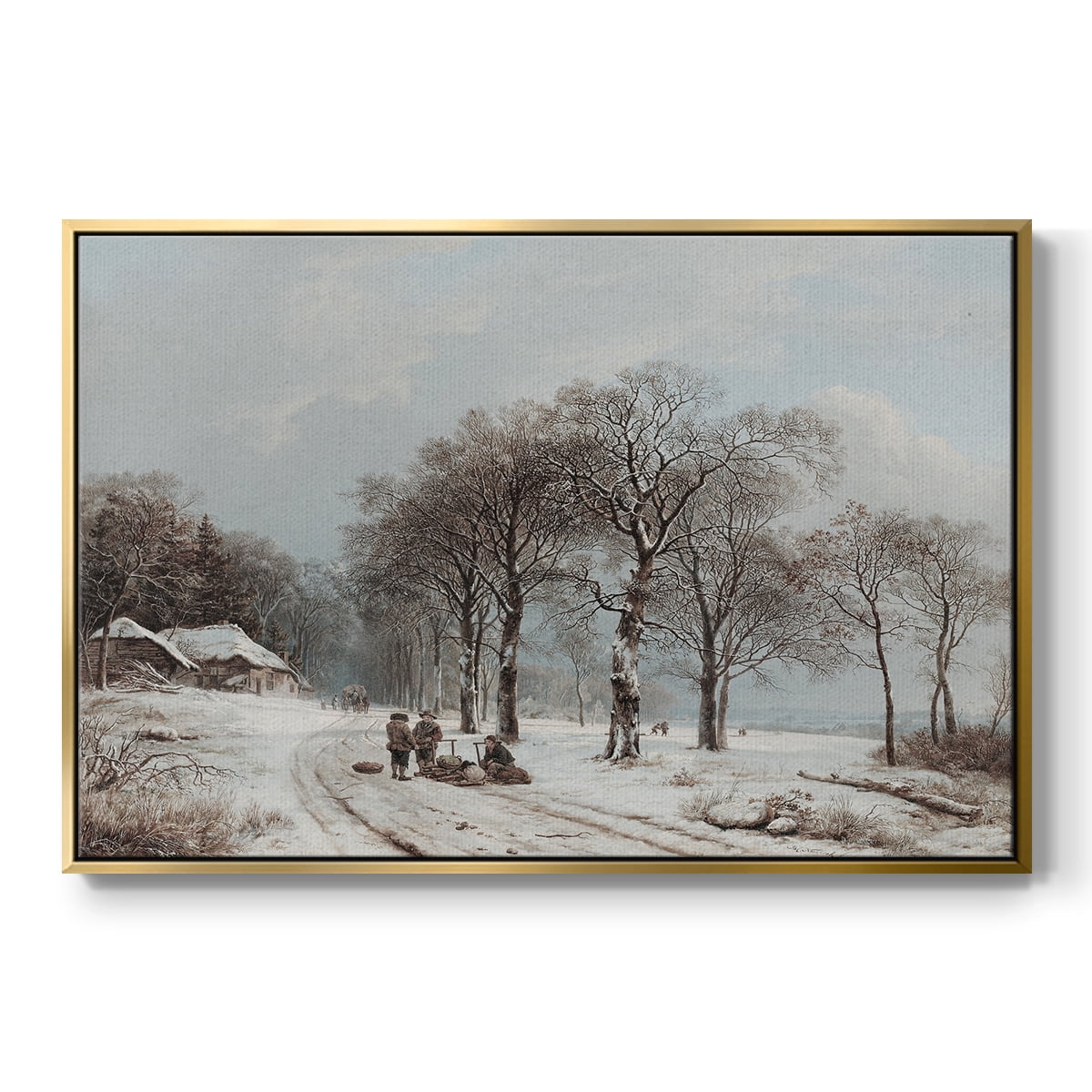 Vintage Landscape-CCLXX By Wexford Home Framed in Gold Wood Gallery Wrapped Canvas 17 in. x 25 in.