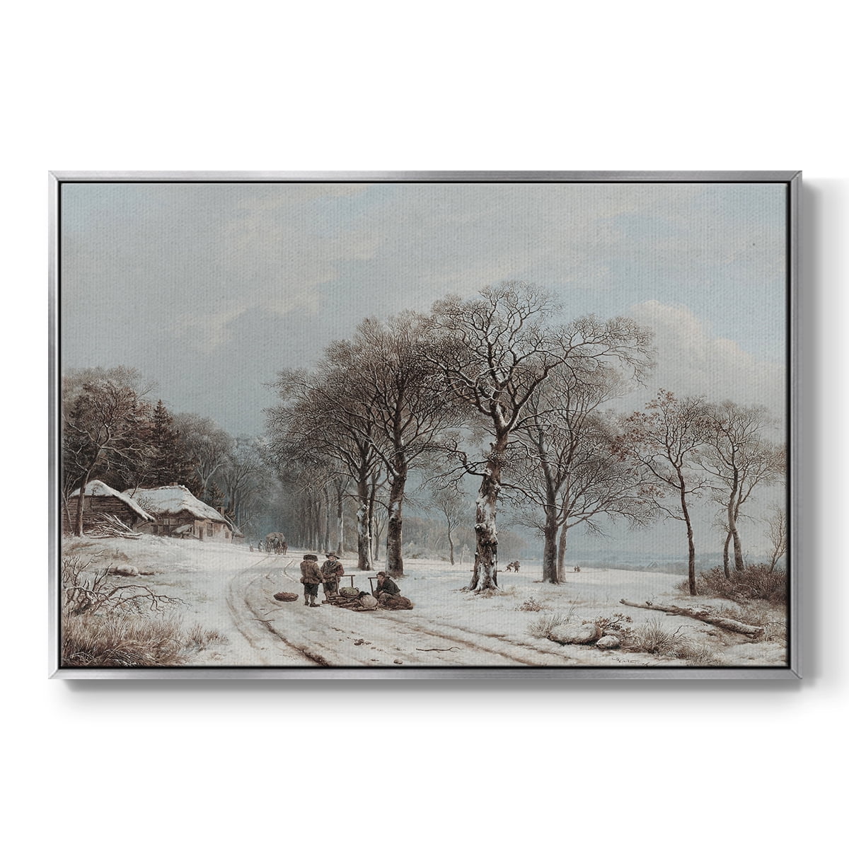 Vintage Landscape-CCLXX By Wexford Home Framed in Silver Wood Gallery Wrapped Canvas 27 in. x 41 in.