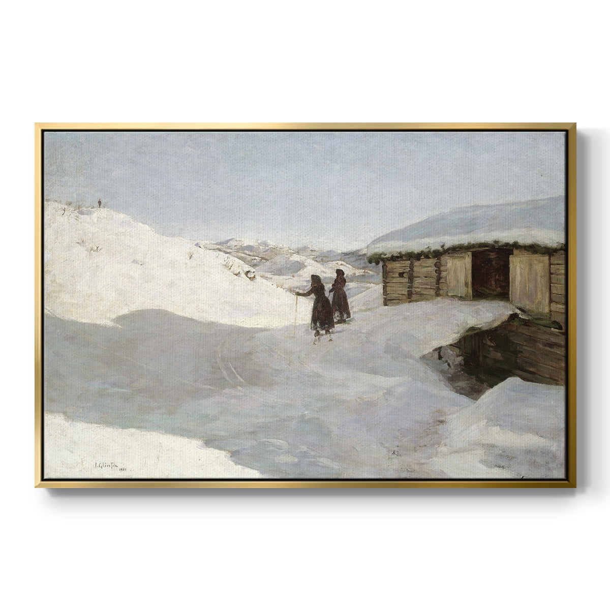 Vintage Landscape-CCLXXII By Wexford Home Framed in Gold Wood Gallery Wrapped Canvas 17 in. x 25 in.