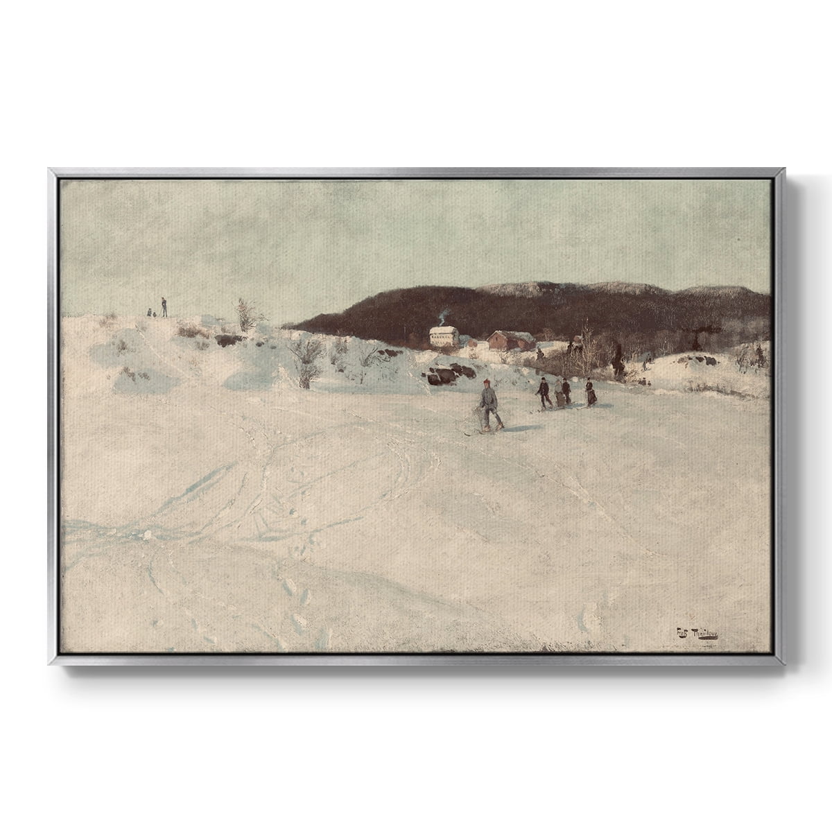 Vintage Landscape-CCLXXVI By Wexford Home Framed in Silver Wood Gallery Wrapped Canvas 17 in. x 25 in.
