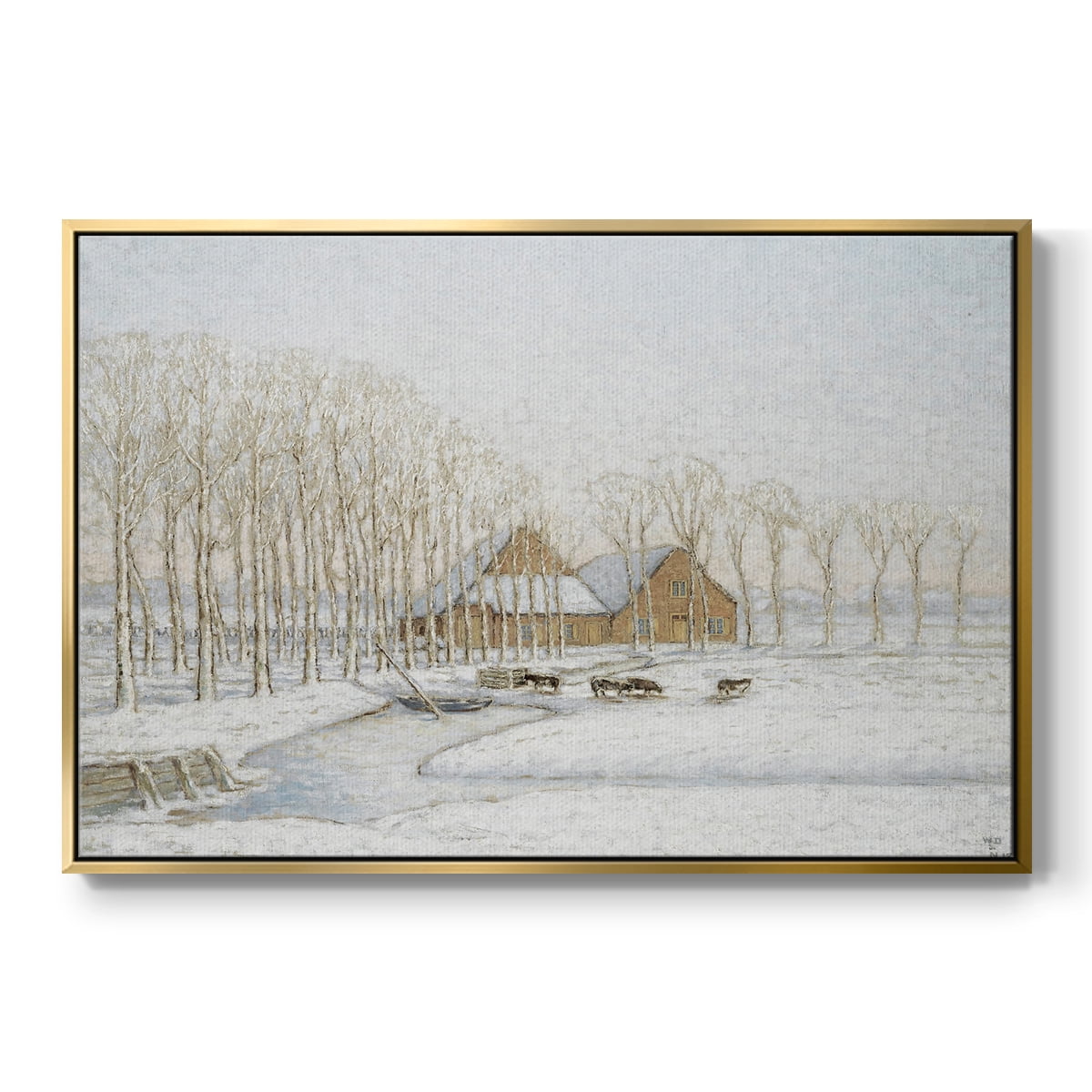 Vintage Landscape-CCLXXVII By Wexford Home Framed in Gold Wood Gallery Wrapped Canvas 17 in. x 25 in.