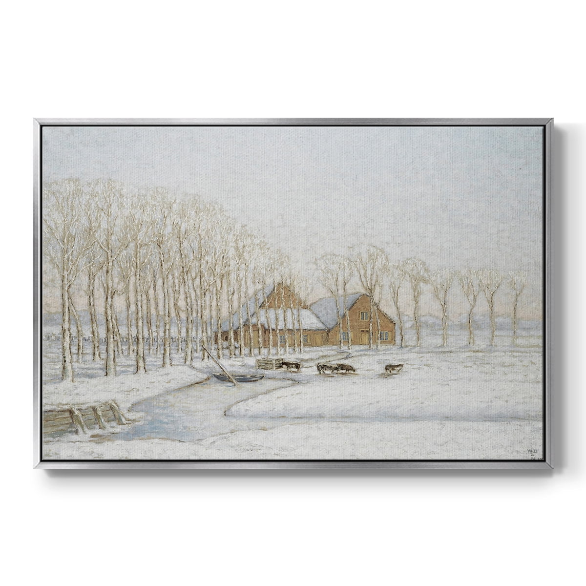 Vintage Landscape-CCLXXVII By Wexford Home Framed in Silver Wood Gallery Wrapped Canvas 25 in. x 37 in.