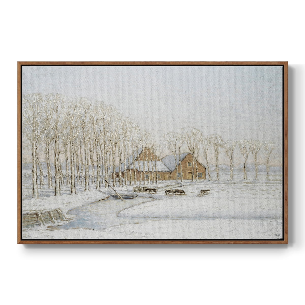 Vintage Landscape-CCLXXVII By Wexford Home Framed in Walnut Wood Gallery Wrapped Canvas 27 in. x 41 in.