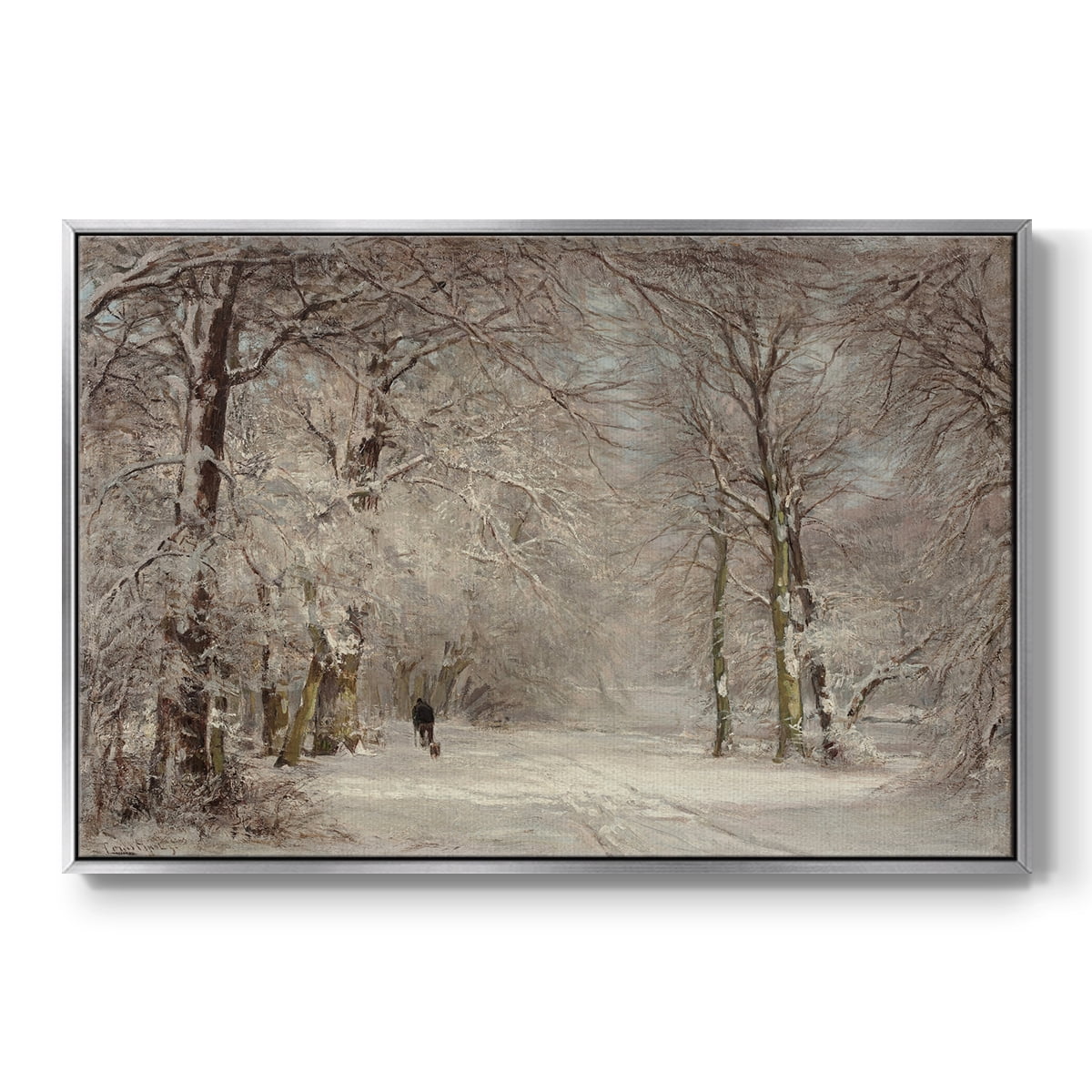 Vintage Landscape-CCLXXX By Wexford Home Framed in Silver Wood Gallery Wrapped Canvas 27 in. x 41 in.