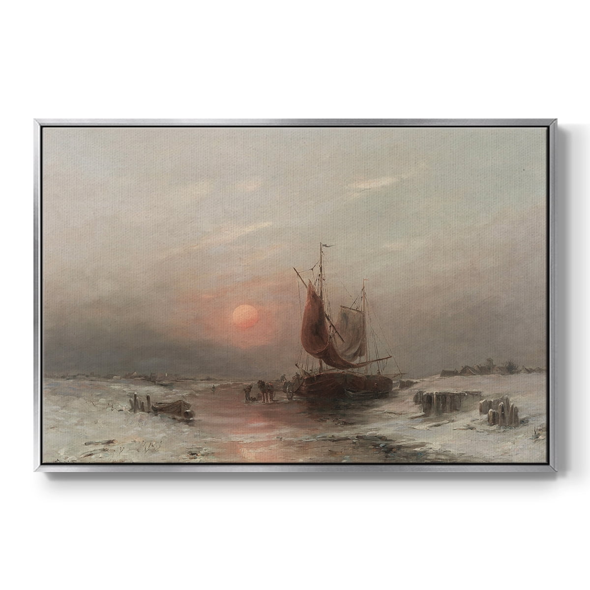 Vintage Landscape-CCLXXXI By Wexford Home Framed in Silver Wood Gallery Wrapped Canvas 17 in. x 25 in.