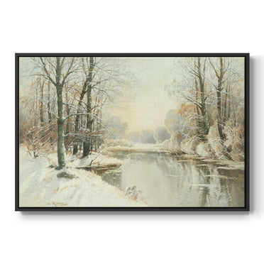 Vintage Landscape-CCLXXXII By Wexford Home Framed in Black Wood Gallery Wrapped Canvas 17 in. x 25 in.