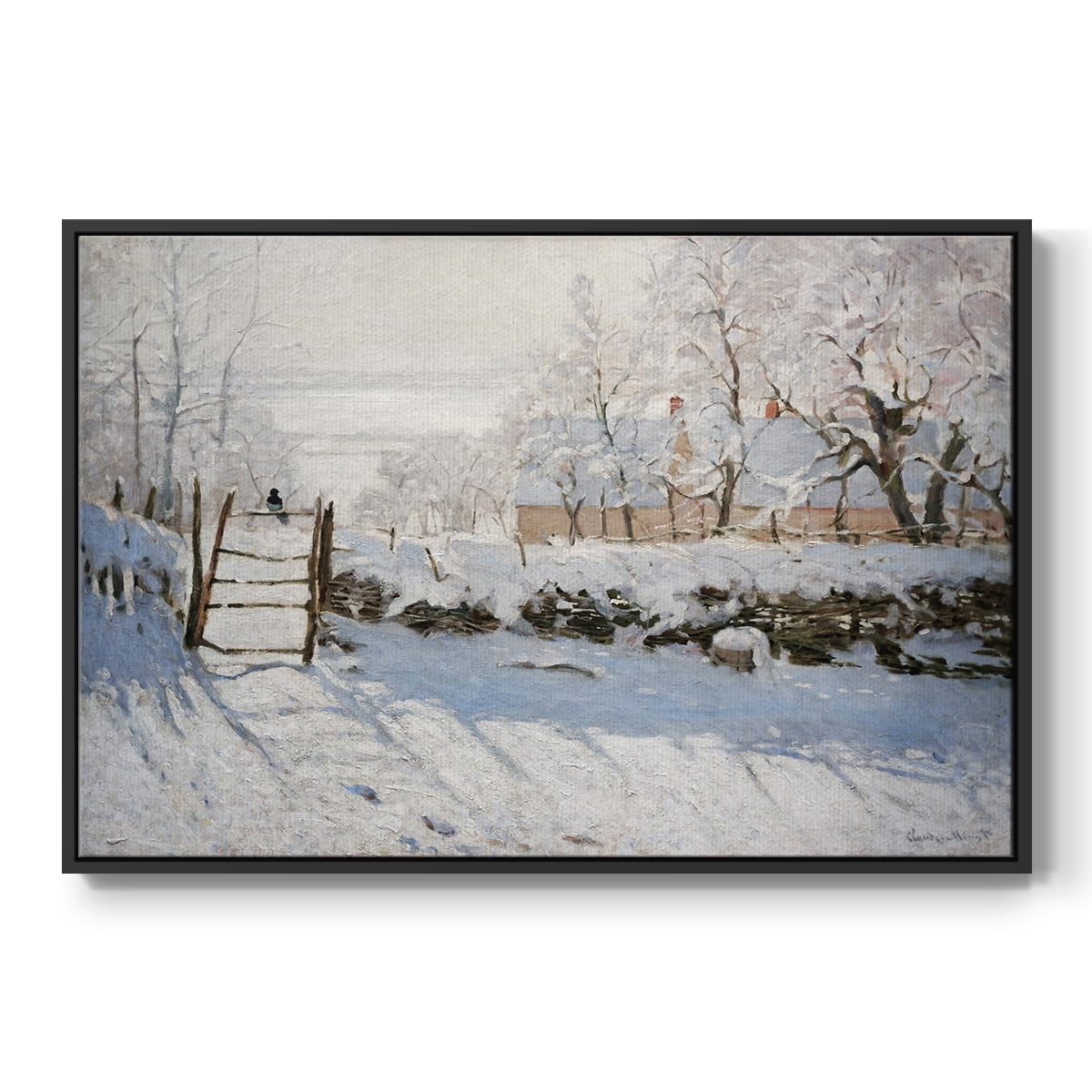 Vintage Landscape-CCLXXXIX By Wexford Home Framed in Black Wood Gallery Wrapped Canvas 25 in. x 37 in.