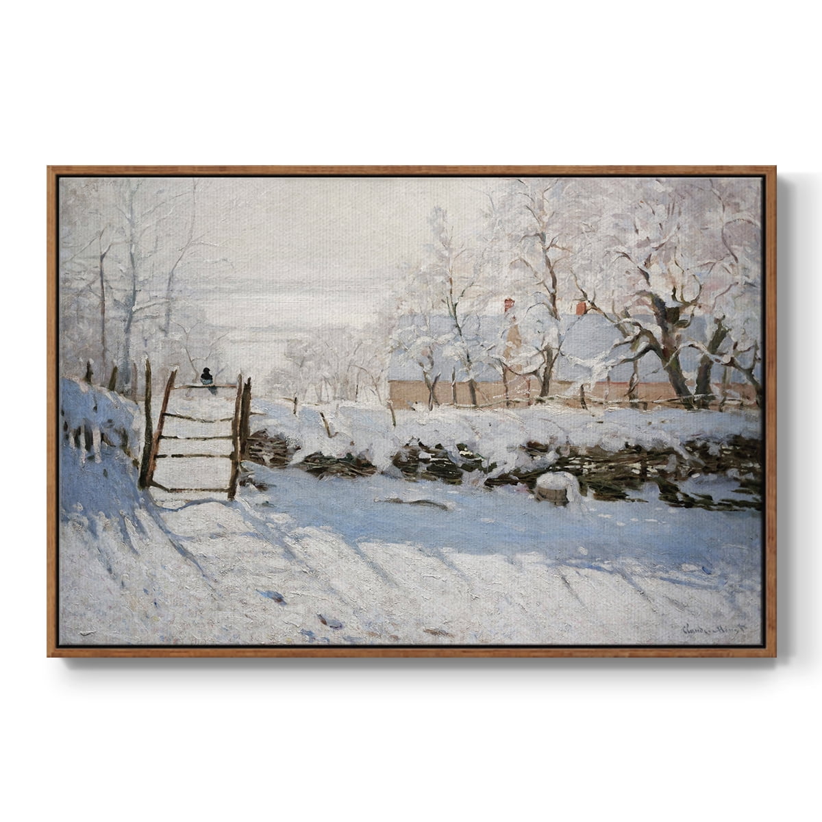Vintage Landscape-CCLXXXIX By Wexford Home Framed in Walnut Wood Gallery Wrapped Canvas 27 in. x 41 in.