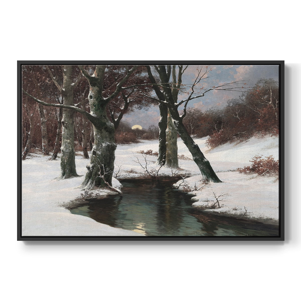 Vintage Landscape-CCLXXXV By Wexford Home Framed in Black Wood Gallery Wrapped Canvas 17 in. x 25 in.