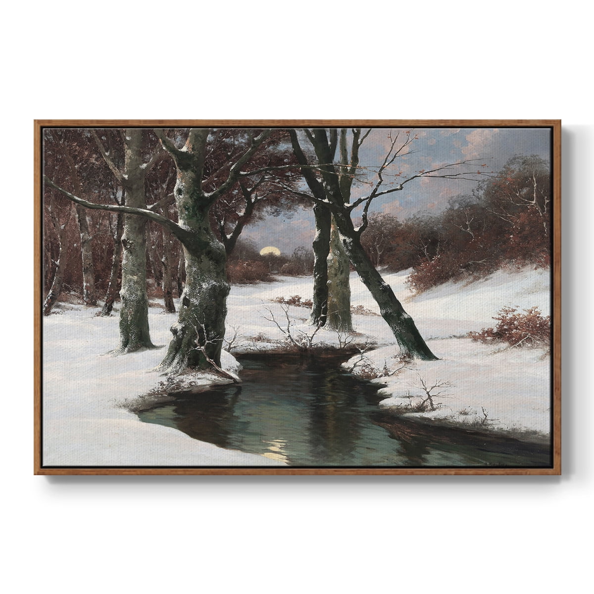 Vintage Landscape-CCLXXXV By Wexford Home Framed in Walnut Wood Gallery Wrapped Canvas 27 in. x 41 in.
