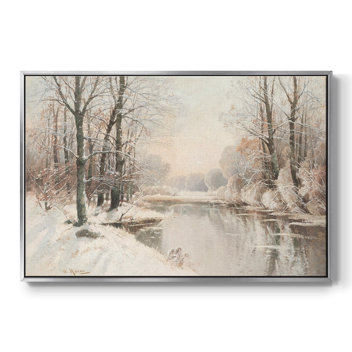 Vintage Landscape-CCLXXXVII By Wexford Home Framed in Silver Wood Gallery Wrapped Canvas 27 in. x 41 in.