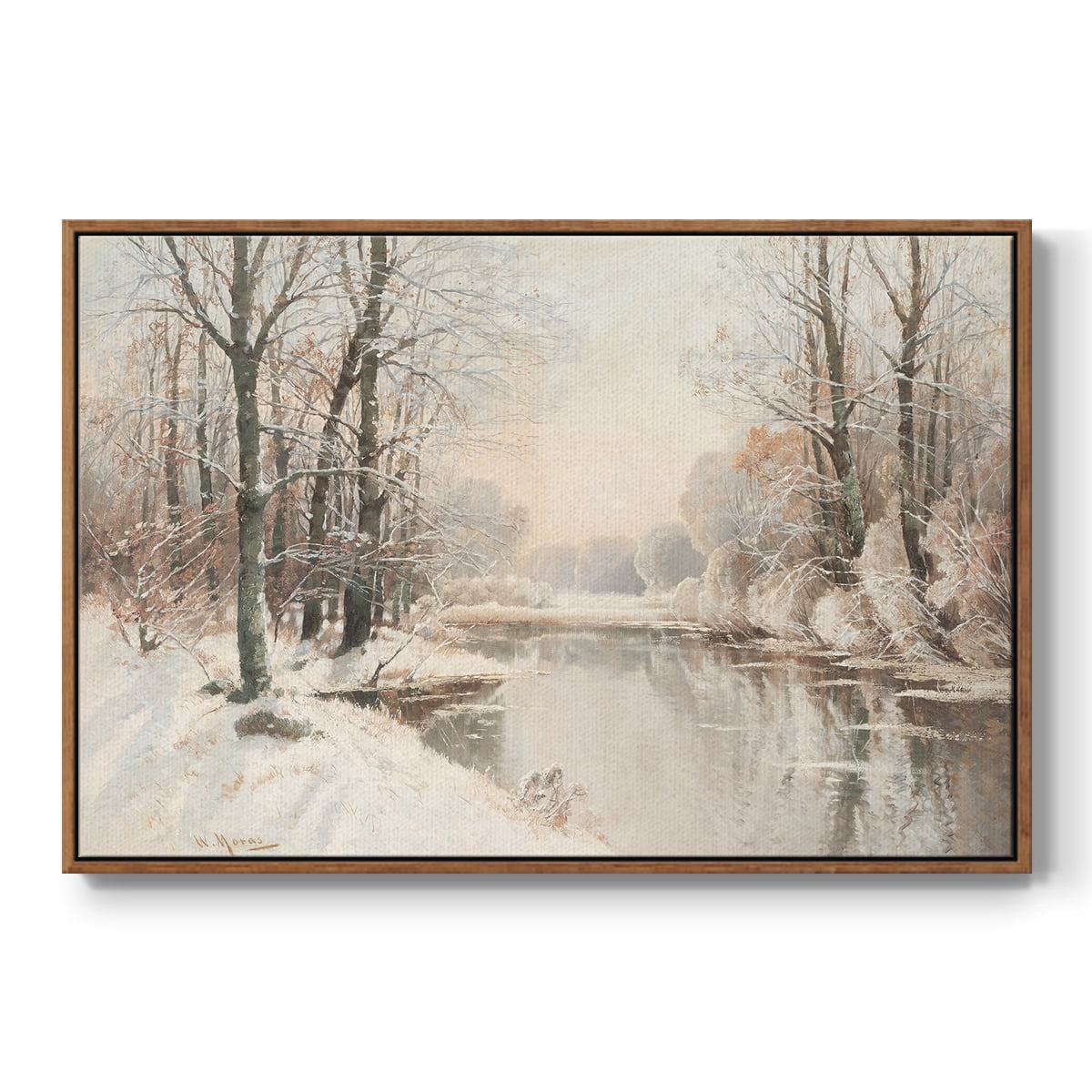 Vintage Landscape-CCLXXXVII By Wexford Home Framed in Walnut Wood Gallery Wrapped Canvas 17 in. x 25 in.