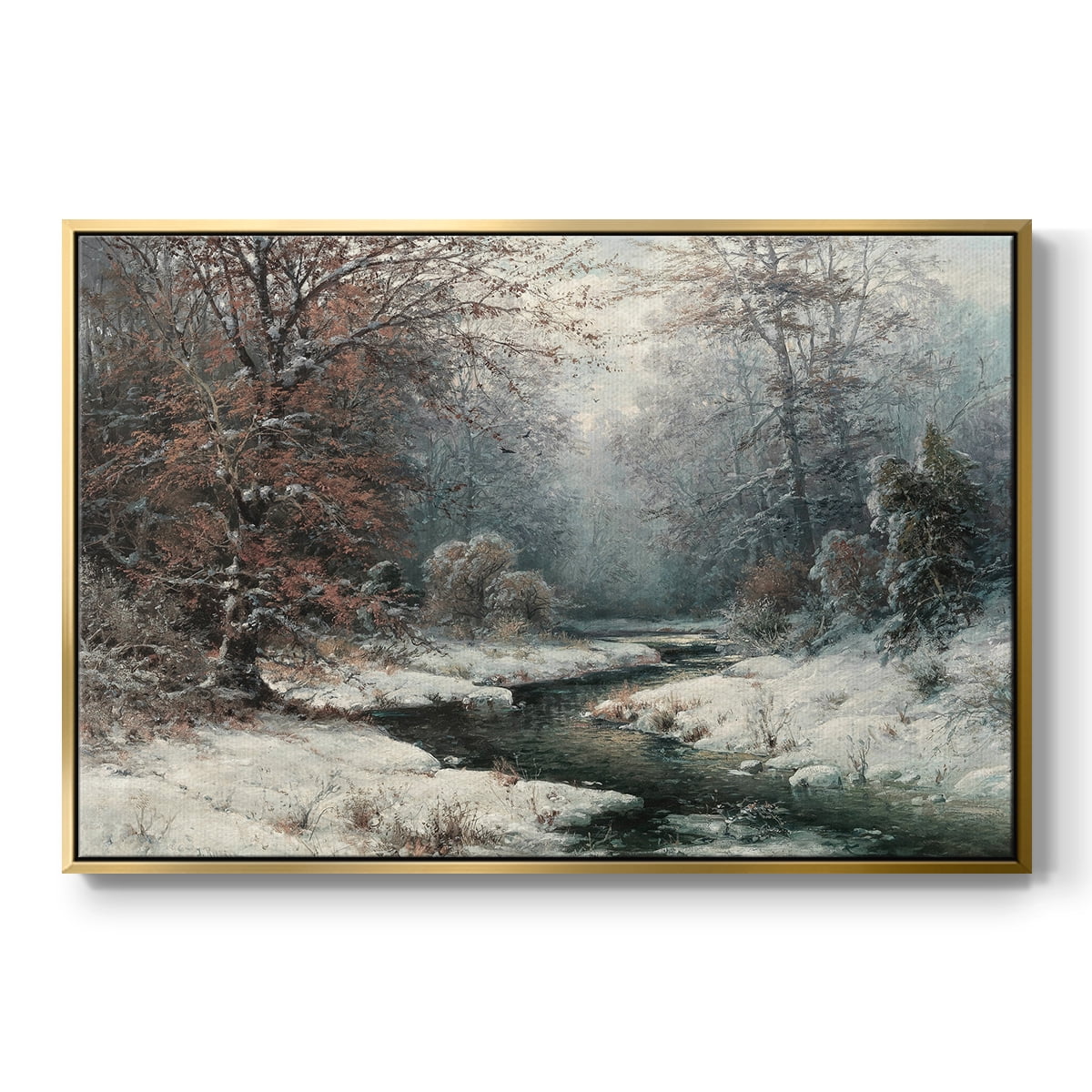 Vintage Landscape-CCLXXXVIII By Wexford Home Framed in Gold Wood Gallery Wrapped Canvas 27 in. x 41 in.