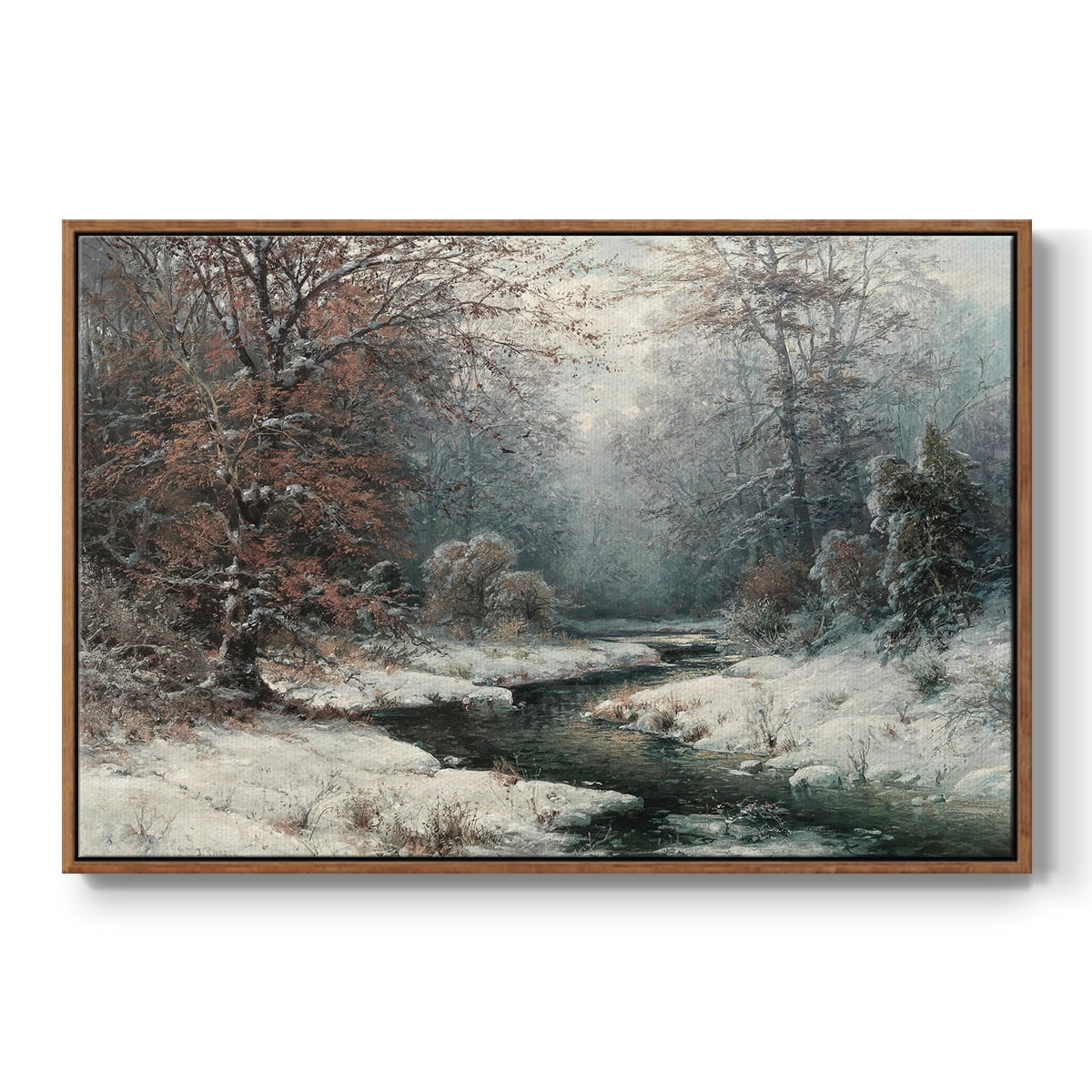 Vintage Landscape-CCLXXXVIII By Wexford Home Framed in Walnut Wood Gallery Wrapped Canvas 17 in. x 25 in.