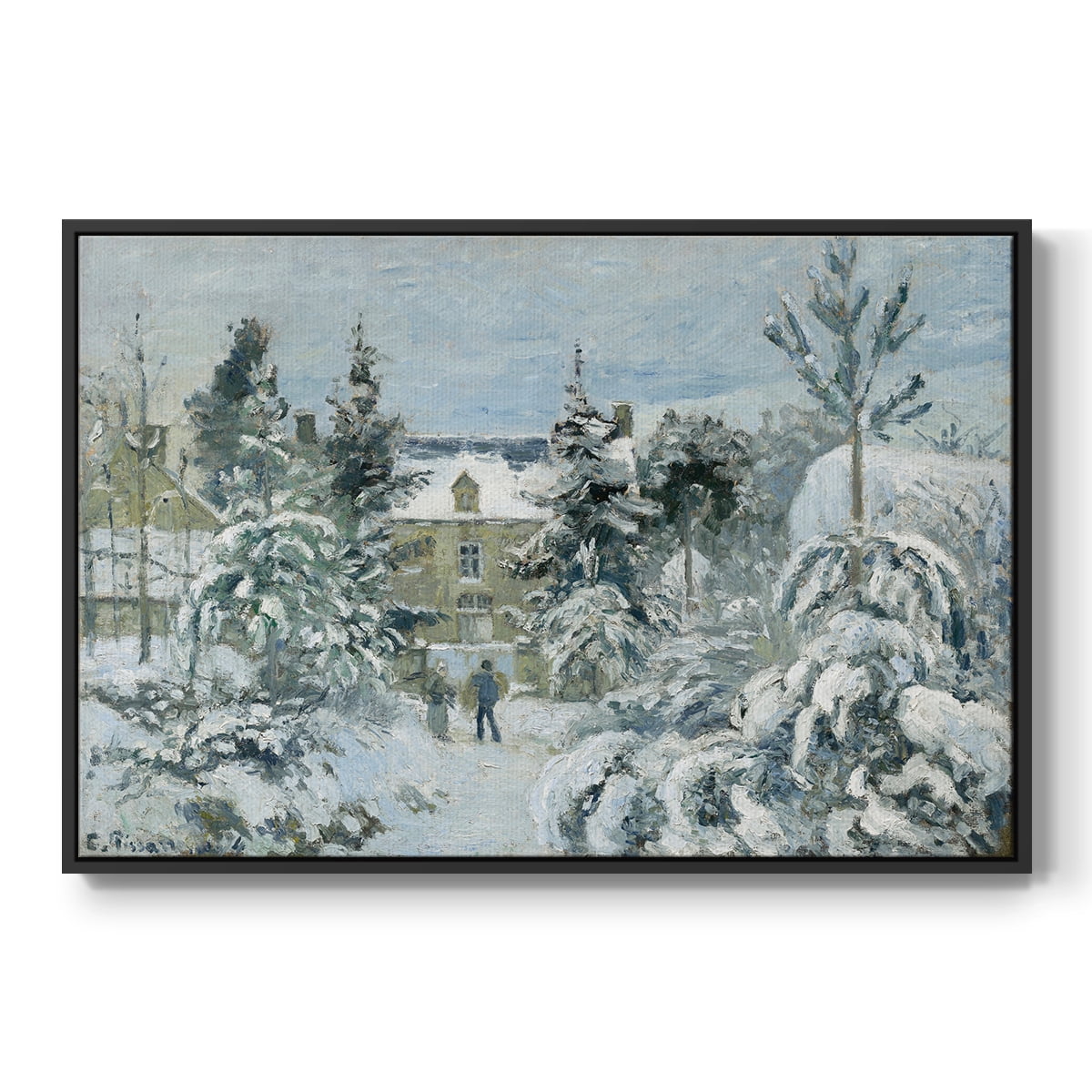 Vintage Landscape-CCXC By Wexford Home Framed in Black Wood Gallery Wrapped Canvas 17 in. x 25 in.