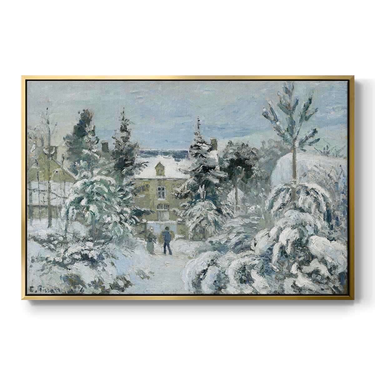 Vintage Landscape-CCXC By Wexford Home Framed in Gold Wood Gallery Wrapped Canvas 27 in. x 41 in.