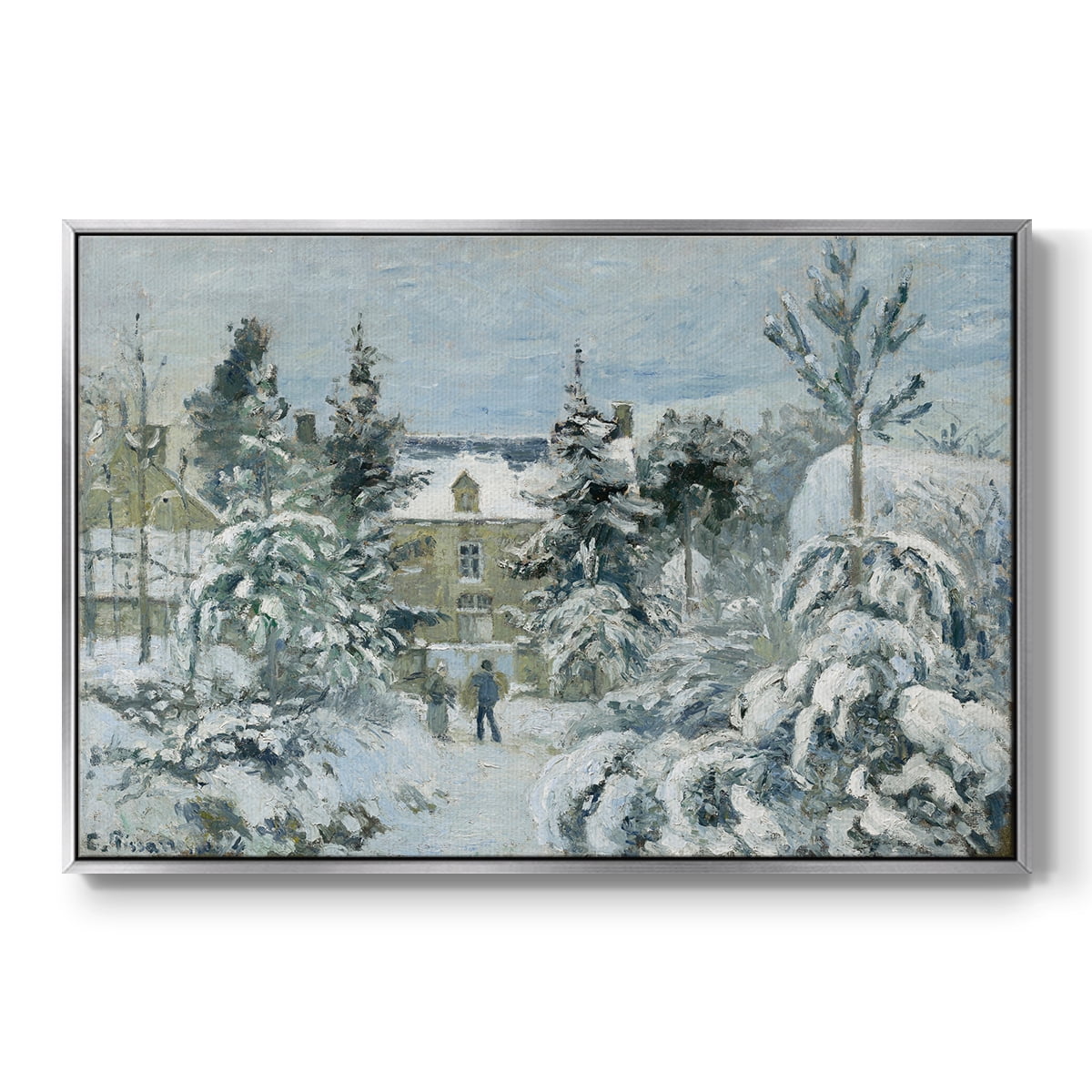 Vintage Landscape-CCXC By Wexford Home Framed in Silver Wood Gallery Wrapped Canvas 25 in. x 37 in.