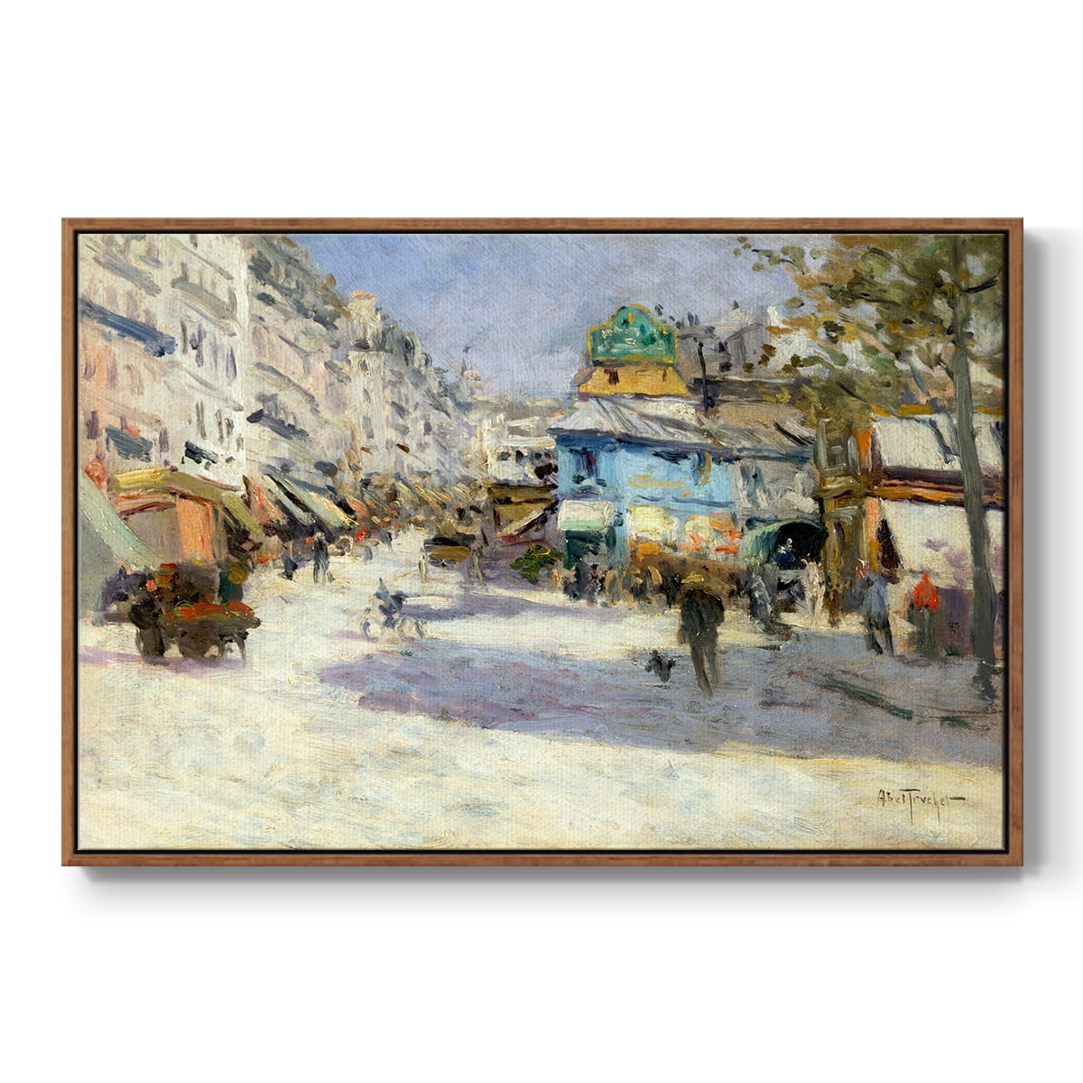 Vintage Landscape-CCXCI By Wexford Home Framed in Walnut Wood Gallery Wrapped Canvas 17 in. x 25 in.