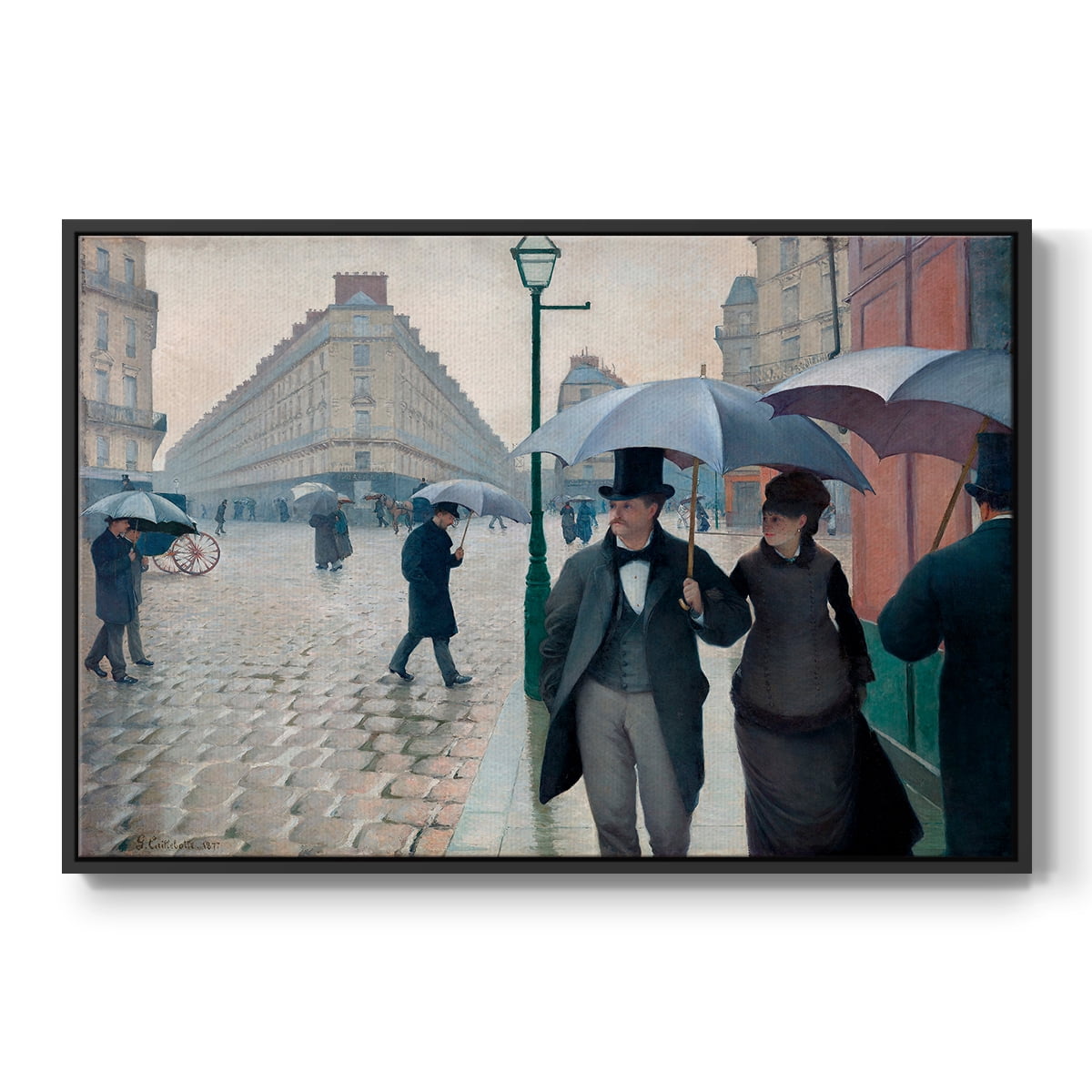 Vintage Landscape-CCXCIV By Wexford Home Framed in Black Wood Gallery Wrapped Canvas 27 in. x 41 in.