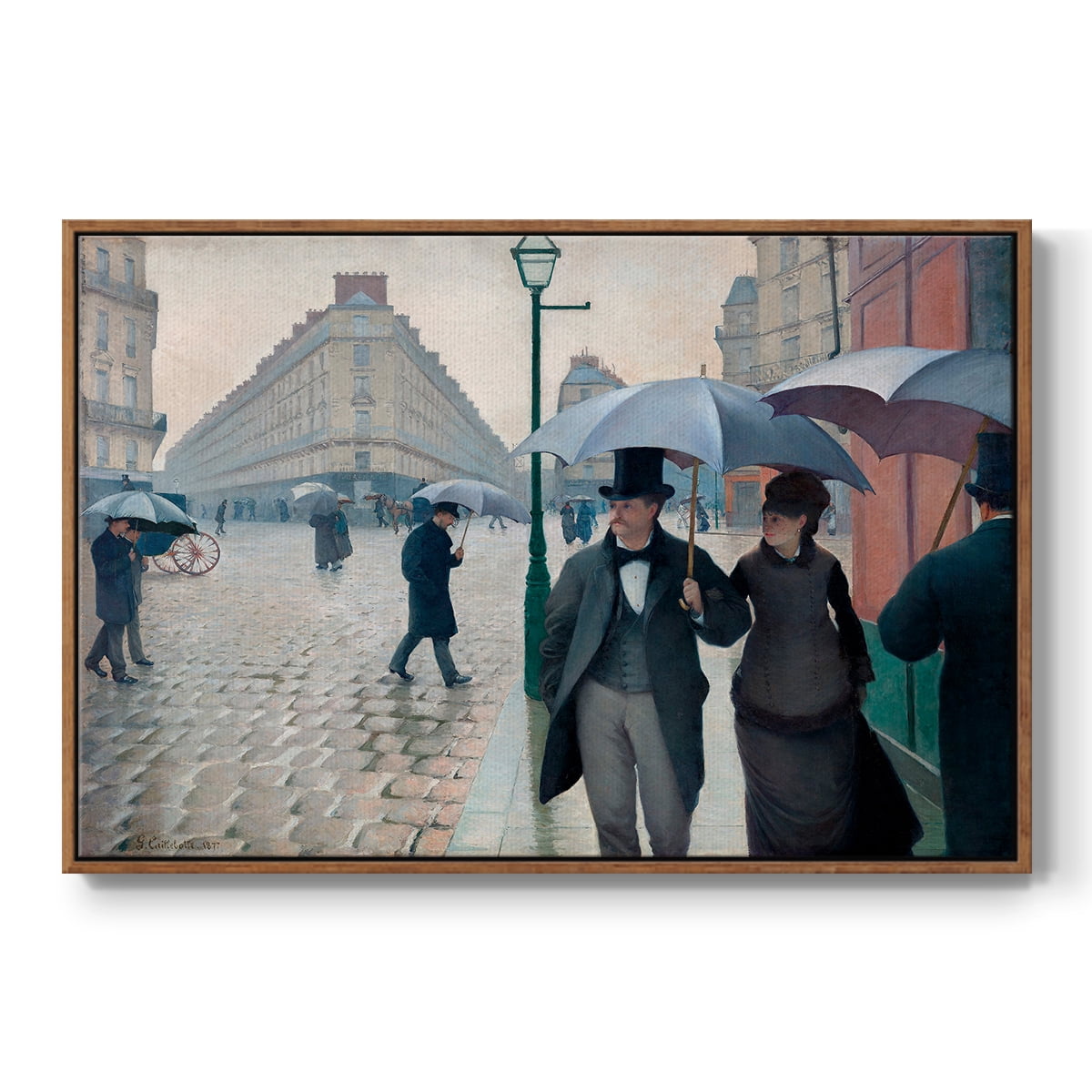 Vintage Landscape-CCXCIV By Wexford Home Framed in Walnut Wood Gallery Wrapped Canvas 17 in. x 25 in.