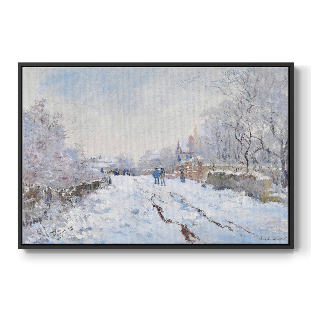 Vintage Landscape-CCXCV By Wexford Home Framed in Black Wood Gallery Wrapped Canvas 27 in. x 41 in.