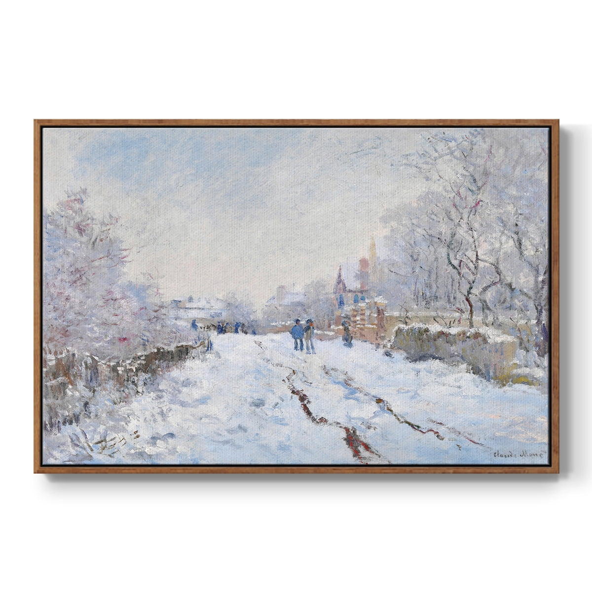 Vintage Landscape-CCXCV By Wexford Home Framed in Walnut Wood Gallery Wrapped Canvas 17 in. x 25 in.
