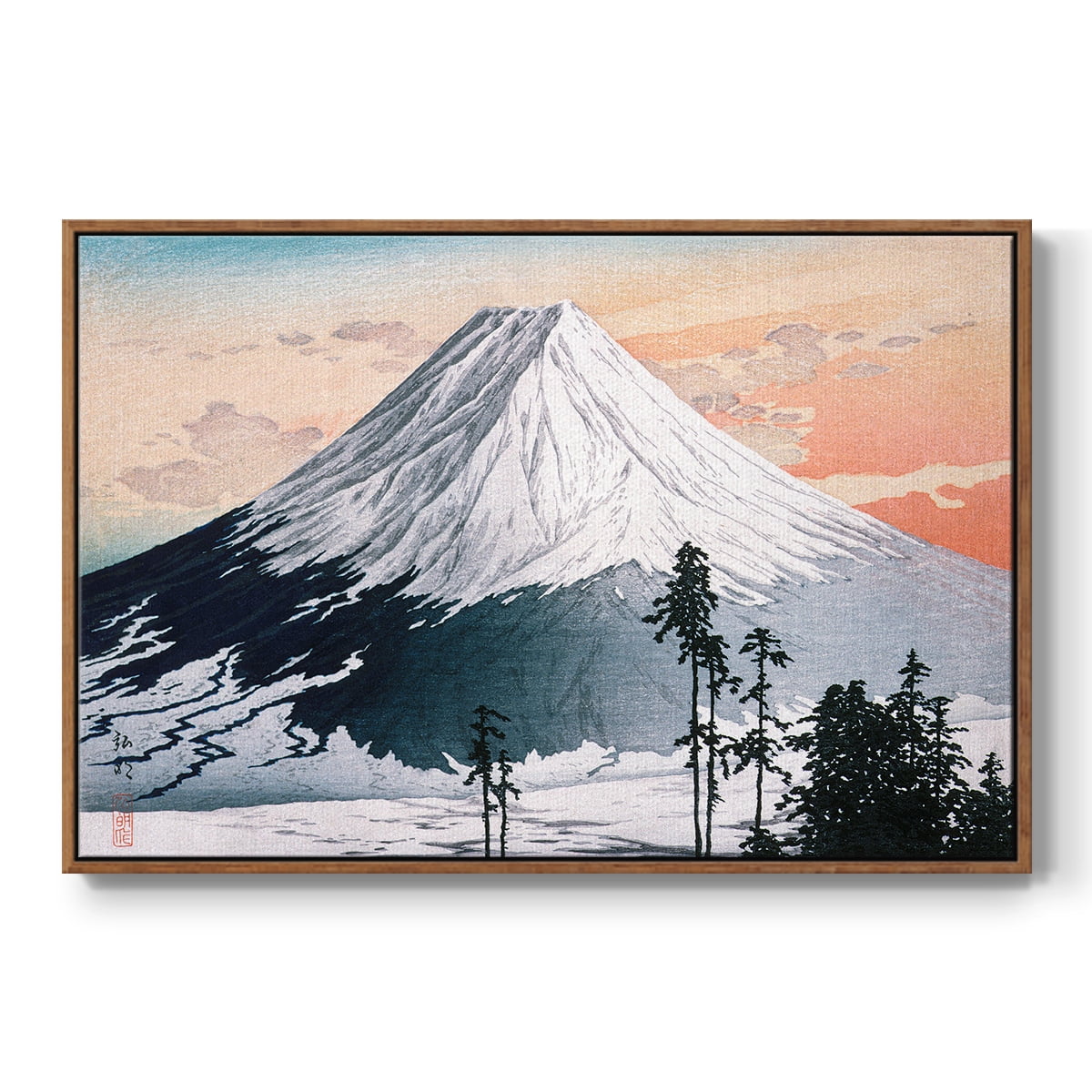 Vintage Landscape-CCXCVI By Wexford Home Framed in Walnut Wood Gallery Wrapped Canvas 17 in. x 25 in.