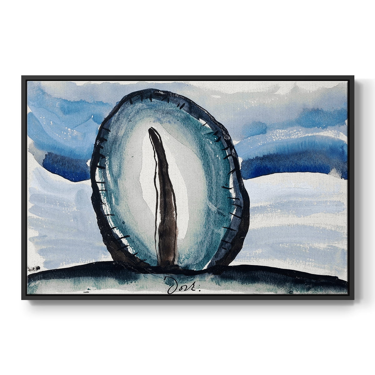 Vintage Landscape-CCXCVIII By Wexford Home Framed in Black Wood Gallery Wrapped Canvas 25 in. x 37 in.