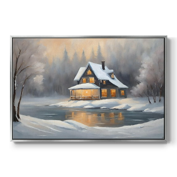 Vintage Landscape-CCXI By Wexford Home Framed in Silver Wood Gallery Wrapped Canvas 17 in. x 25 in.