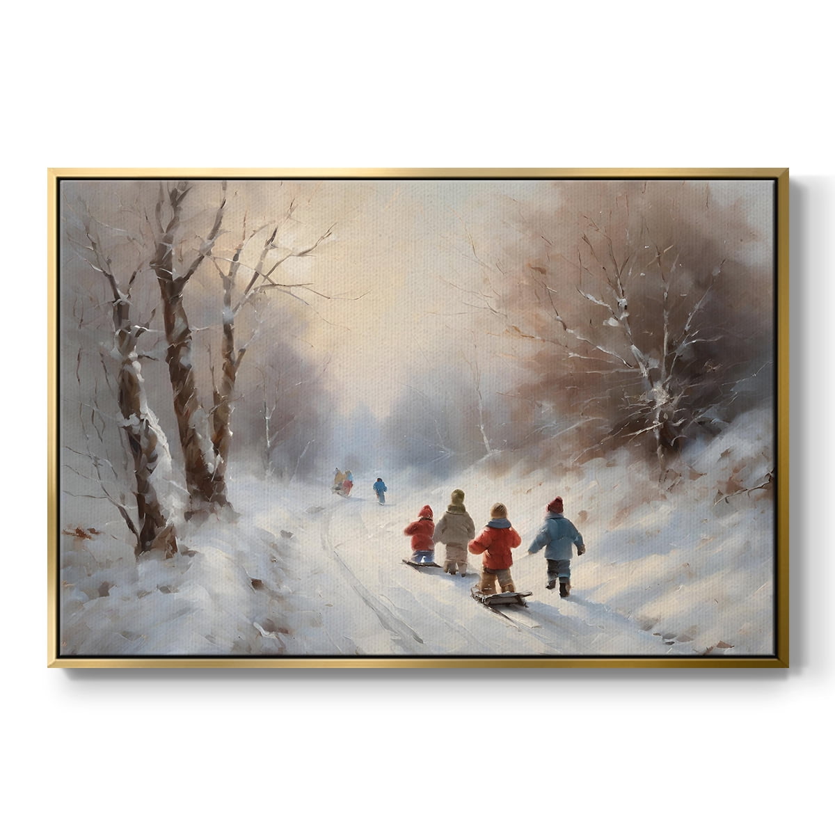 Vintage Landscape-CCXIII By Wexford Home Framed in Gold Wood Gallery Wrapped Canvas 17 in. x 25 in.