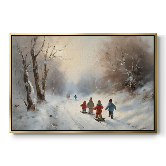 Vintage Landscape-CCXIII By Wexford Home Framed in Gold Wood Gallery Wrapped Canvas 17 in. x 25 in.