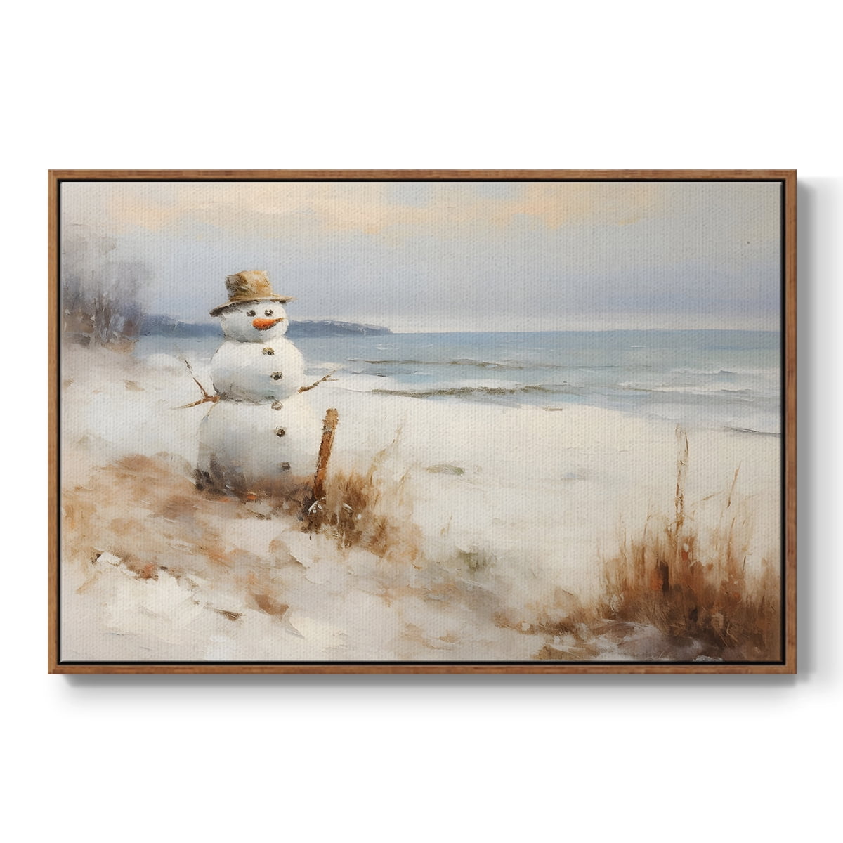 Vintage Landscape-CCXIX By Wexford Home Framed in Walnut Wood Gallery Wrapped Canvas 17 in. x 25 in.