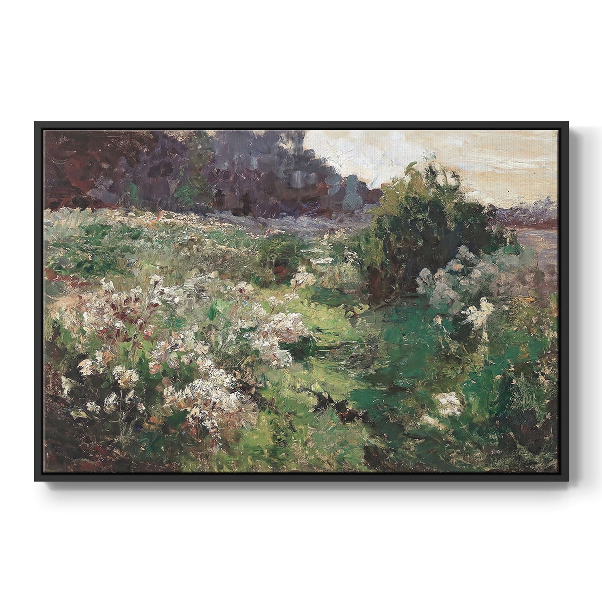 Vintage Landscape-CCXL By Wexford Home Framed in Black Wood Gallery Wrapped Canvas 27 in. x 41 in.