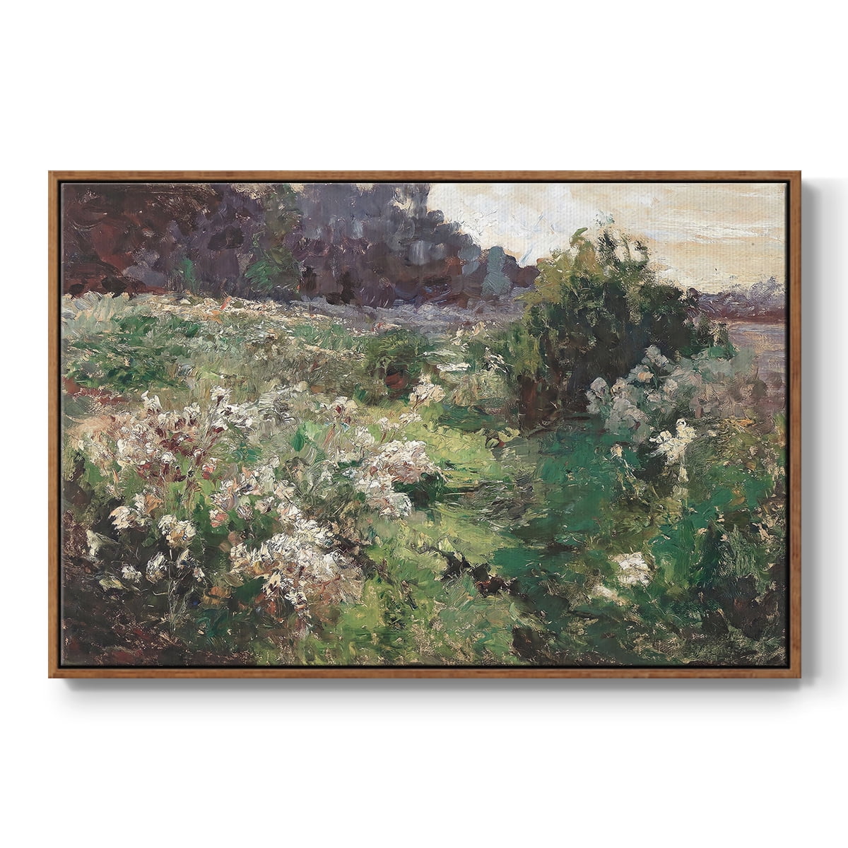 Vintage Landscape-CCXL By Wexford Home Framed in Walnut Wood Gallery Wrapped Canvas 17 in. x 25 in.