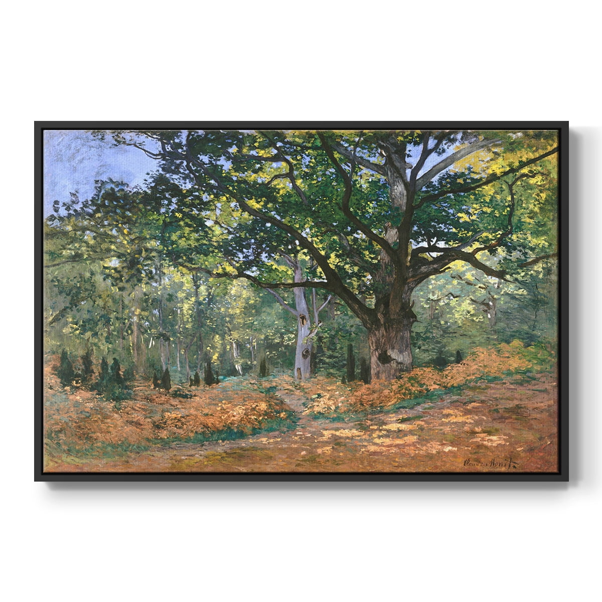 Vintage Landscape-CCXLIII By Wexford Home Framed in Black Wood Gallery Wrapped Canvas 25 in. x 37 in.