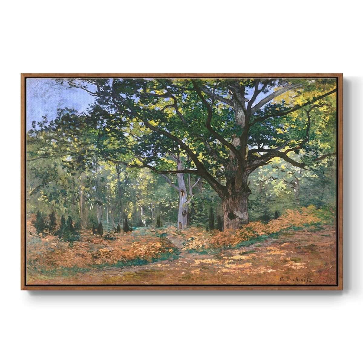 Vintage Landscape-CCXLIII By Wexford Home Framed in Walnut Wood Gallery Wrapped Canvas 25 in. x 37 in.