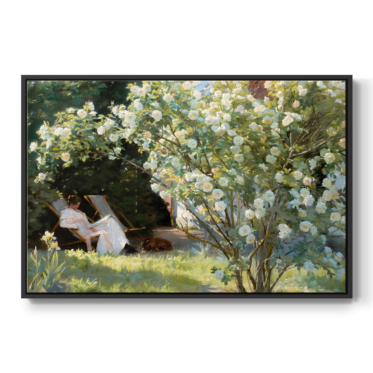Vintage Landscape-CCXLIV By Wexford Home Framed in Black Wood Gallery Wrapped Canvas 17 in. x 25 in.