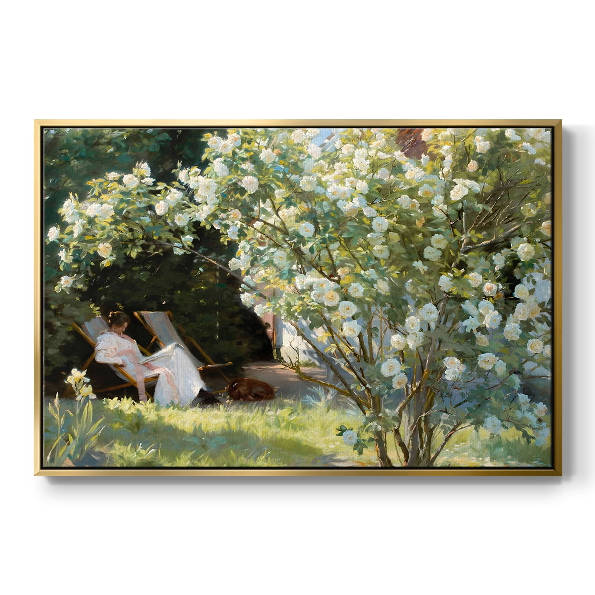 Vintage Landscape-CCXLIV By Wexford Home Framed in Gold Wood Gallery Wrapped Canvas 17 in. x 25 in.