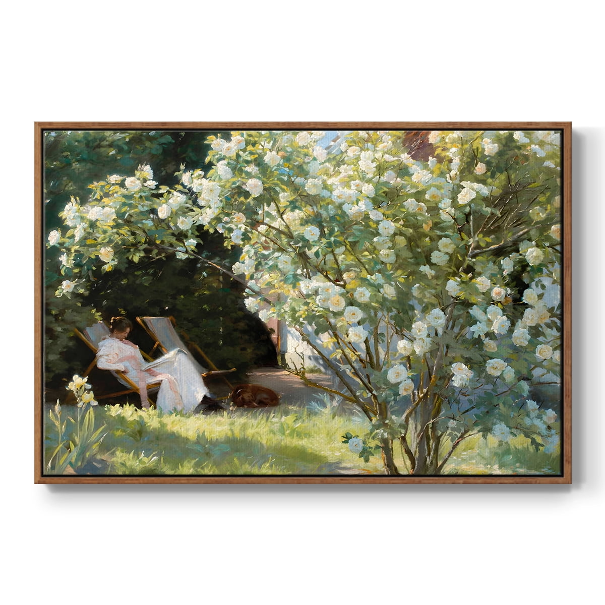 Vintage Landscape-CCXLIV By Wexford Home Framed in Walnut Wood Gallery Wrapped Canvas 27 in. x 41 in.