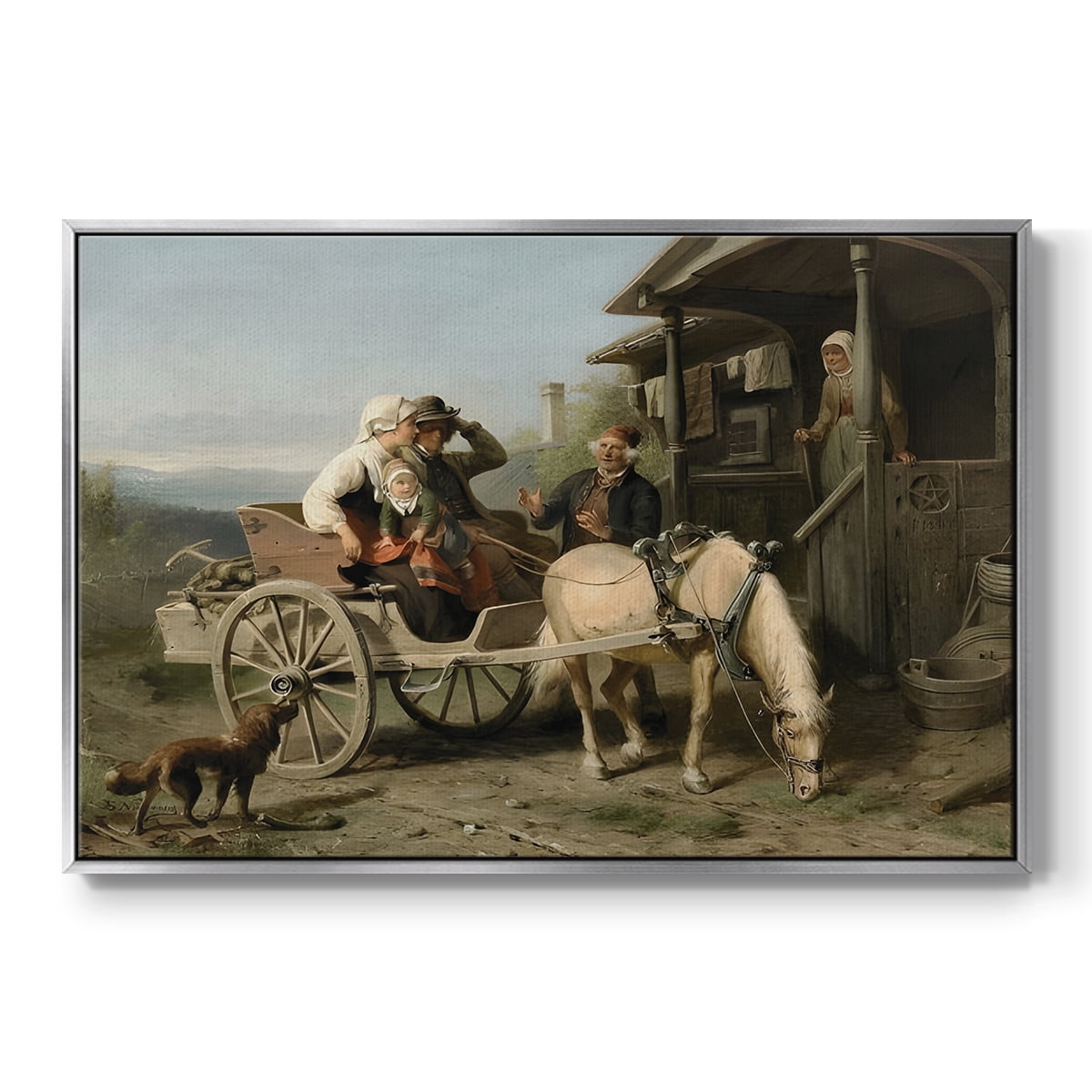 Vintage Landscape-CCXLIX By Wexford Home Framed in Silver Wood Gallery Wrapped Canvas 17 in. x 25 in.