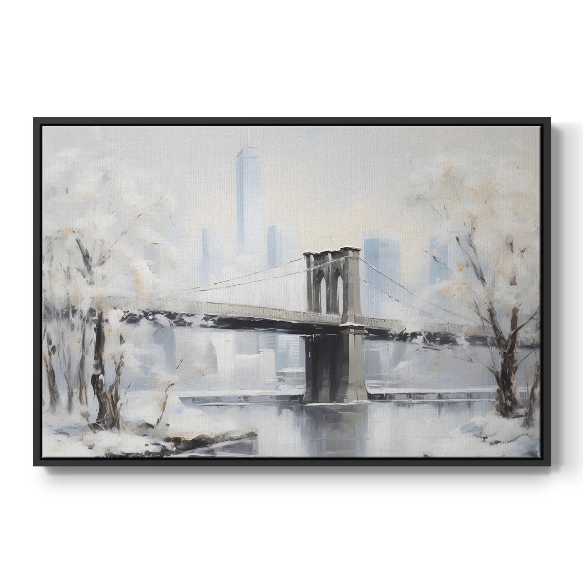 Vintage Landscape-CCXXII By Wexford Home Framed in Black Wood Gallery Wrapped Canvas 17 in. x 25 in.