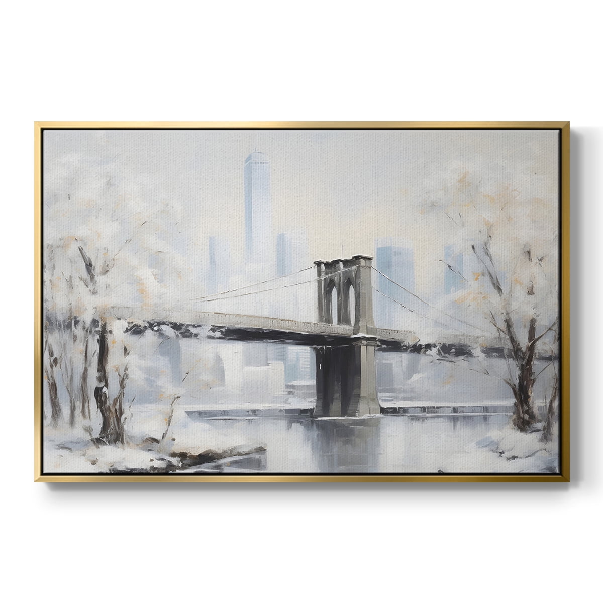 Vintage Landscape-CCXXII By Wexford Home Framed in Gold Wood Gallery Wrapped Canvas 17 in. x 25 in.