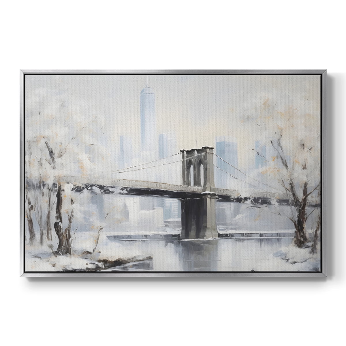 Vintage Landscape-CCXXII By Wexford Home Framed in Silver Wood Gallery Wrapped Canvas 27 in. x 41 in.