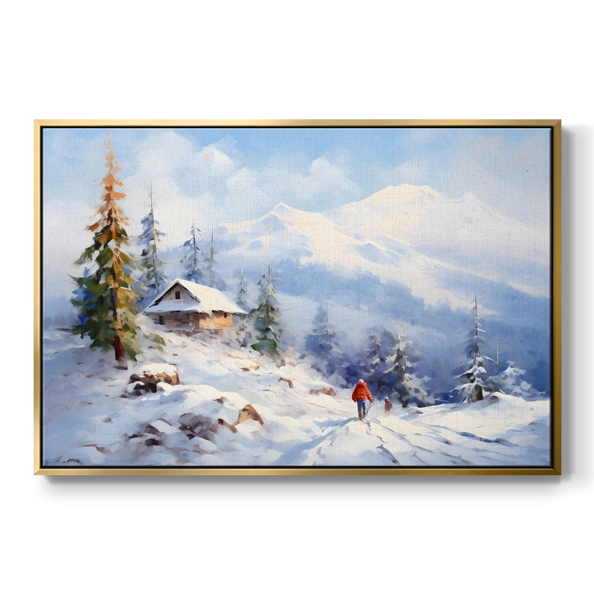 Vintage Landscape-CCXXIII By Wexford Home Framed in Gold Wood Gallery Wrapped Canvas 17 in. x 25 in.