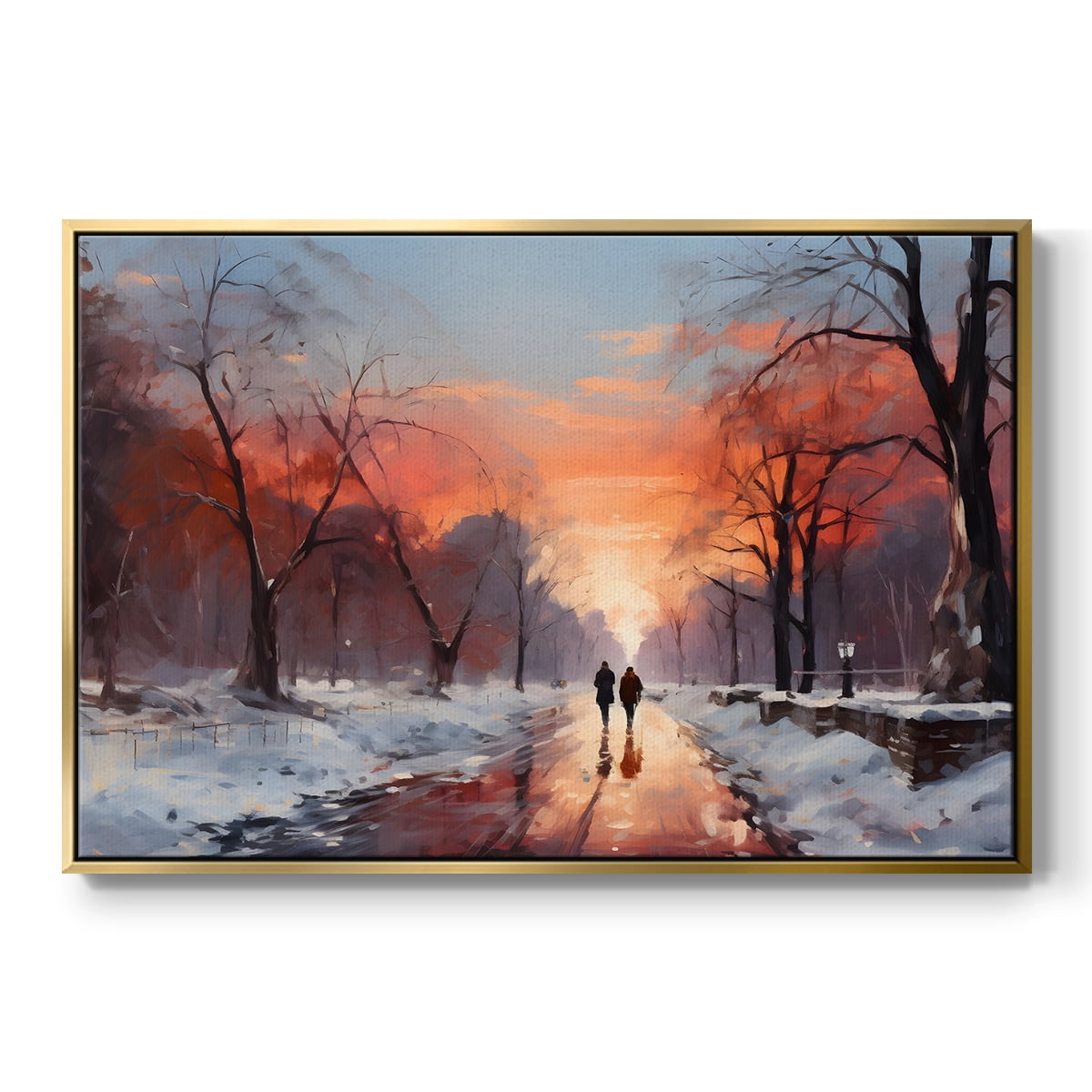 Vintage Landscape-CCXXIV By Wexford Home Framed in Gold Wood Gallery Wrapped Canvas 27 in. x 41 in.