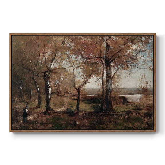 Vintage Landscape-CCXXVII By Wexford Home Framed in Walnut Wood Gallery Wrapped Canvas 17 in. x 25 in.