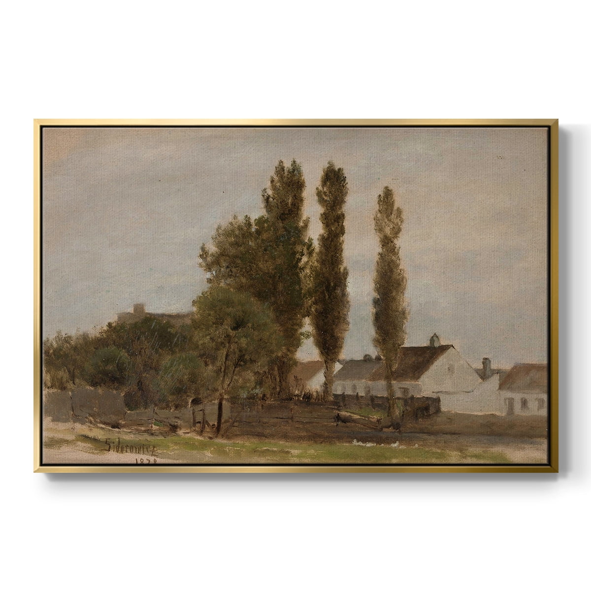 Vintage Landscape-CCXXX By Wexford Home Framed in Gold Wood Gallery Wrapped Canvas 27 in. x 41 in.