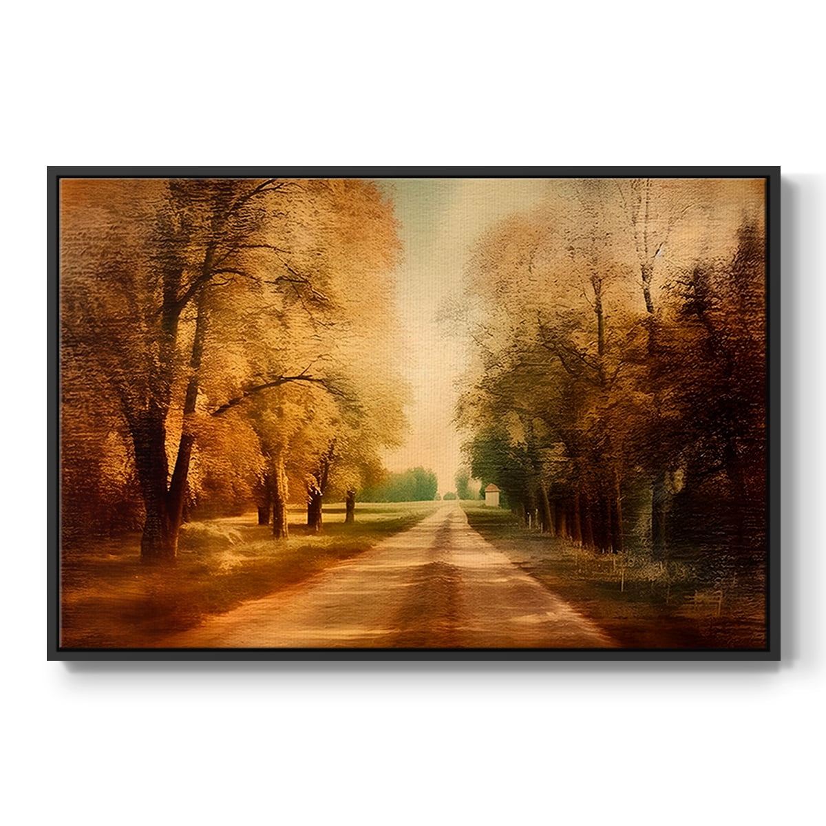 Vintage Landscape-CCXXXII By Wexford Home Framed in Black Wood Gallery Wrapped Canvas 17 in. x 25 in.